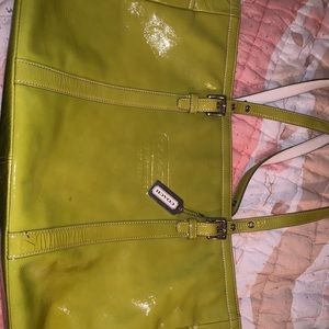 Coach leather tote bag